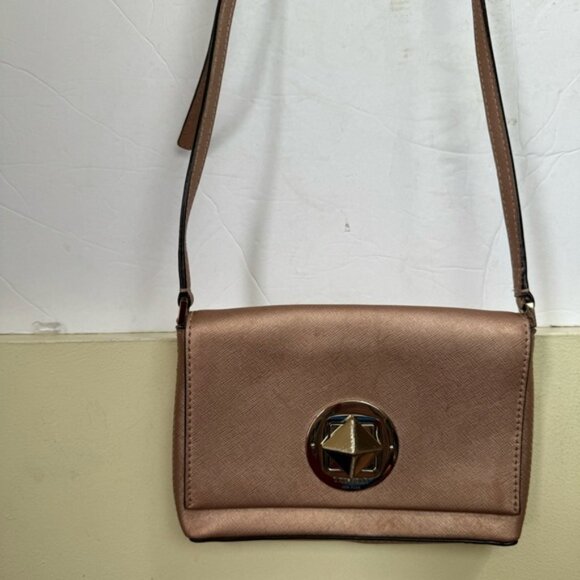 Kate Spade Newbury Lane Sally Crossbody Rose Gold Saffiano Leather Shoulder Bag - Picture 10 of 16